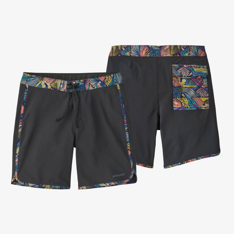 Shorts De Playa Patagonia Hydropeak Scallop - 18" Hombre Negros | DgpKqR5F