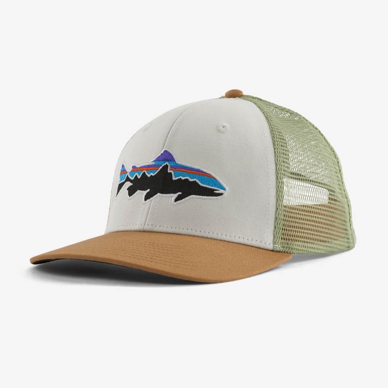 Sombreros Patagonia Fitz Roy Trout Trucker Unisex White/Brown | LZIq5DLV