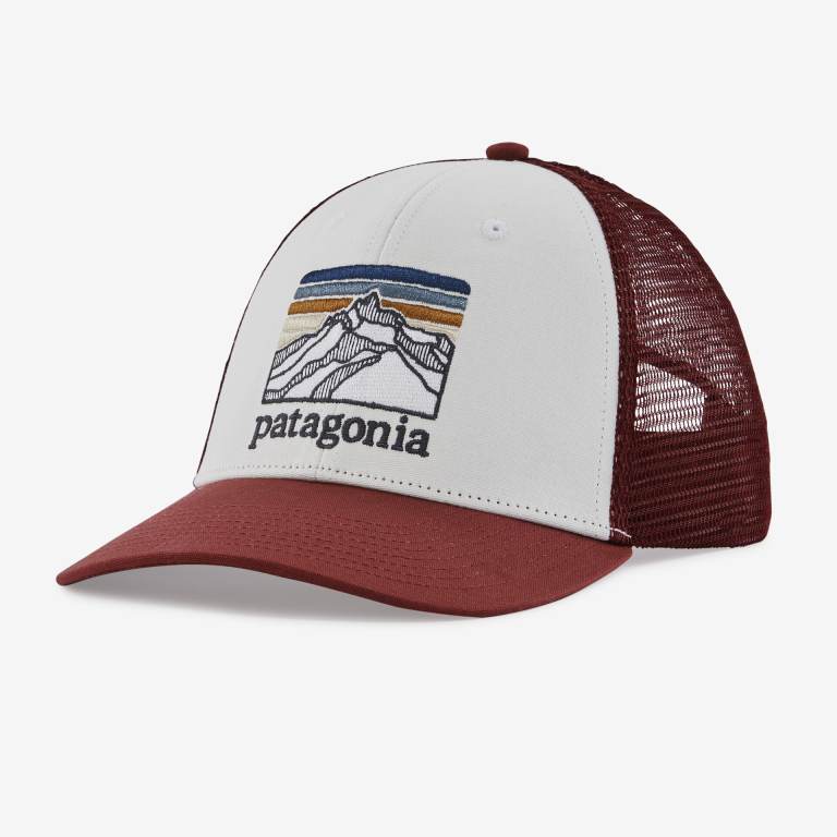 Sombreros Patagonia Line Logo Ridge LoPro Trucker Unisex White/Red | 36bc7ovh