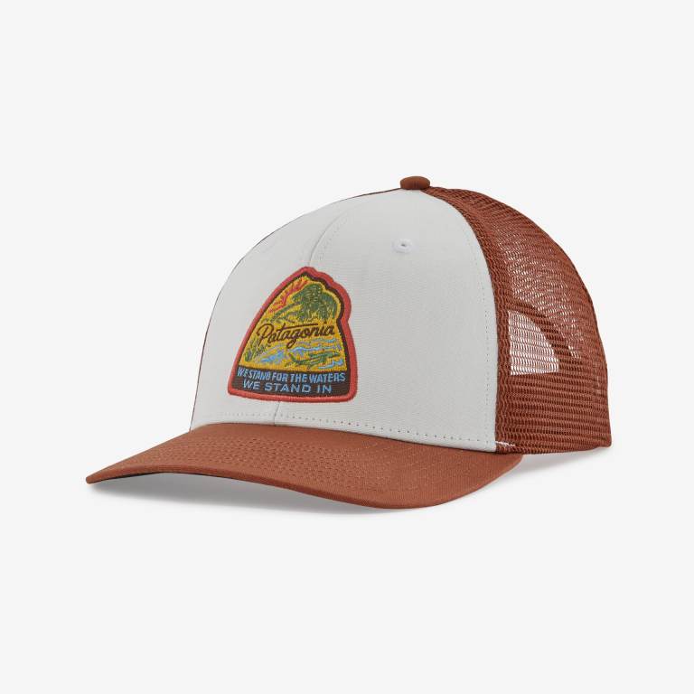 Sombreros Patagonia Take a Stand Trucker Unisex Blancos | uK7TZfBO