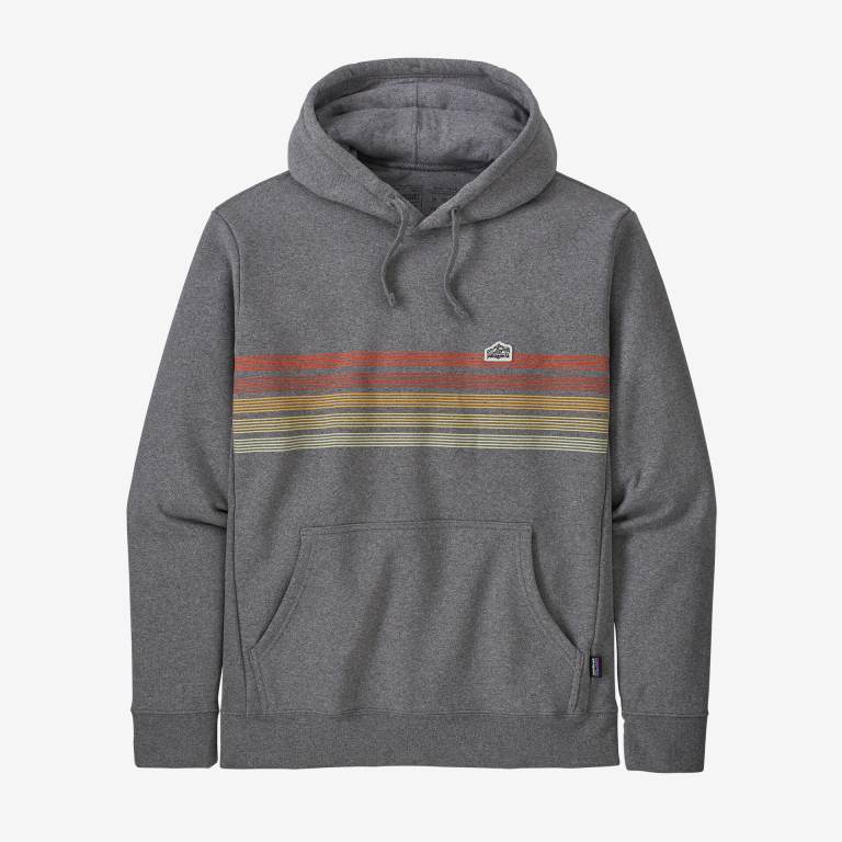 Sudadera Con Capucha Patagonia Line Logo Ridge Stripe Uprisal Unisex Gravel | booct377