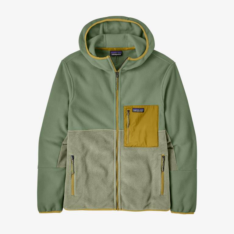 Sudadera Con Capucha Patagonia Microdini Hombre Verdes | FliPUuLR