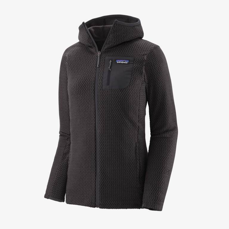 Sudadera Con Capucha Patagonia R1Â® Air Full-Zip Mujer Negros | GtomDULv