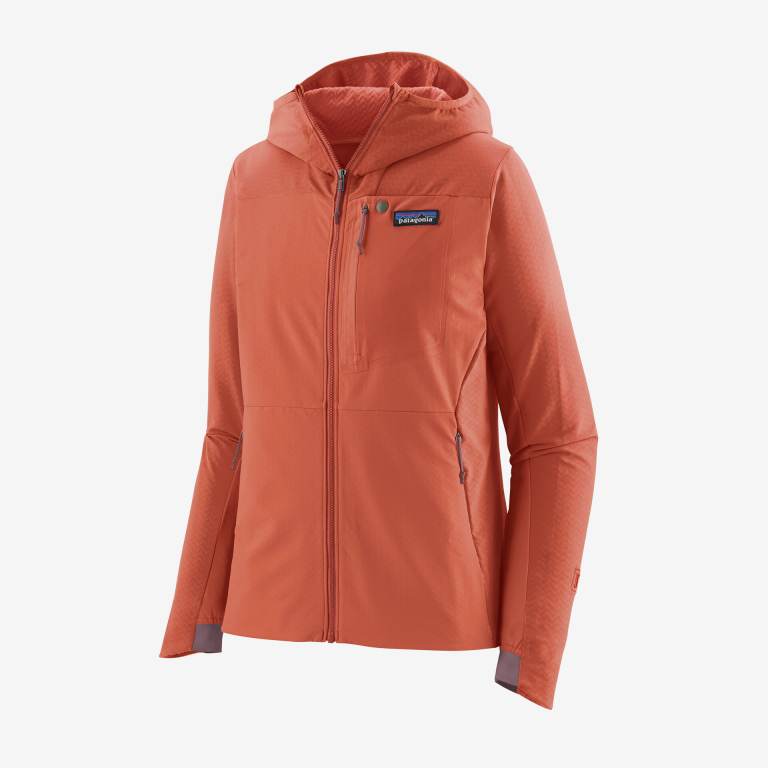 Sudadera Con Capucha Patagonia R1Â® CrossStrata Mujer Coral | br0NF5Ls