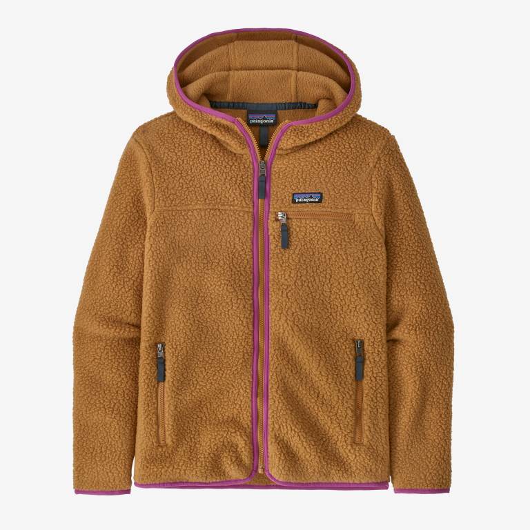 Sudadera Con Capucha Patagonia Retro Pile Mujer Brown/Pink | QwPCwapa