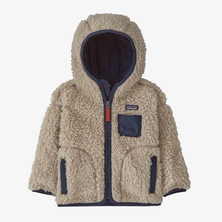 Sudadera Con Capucha Patagonia Retro-XÂ® Niños Beige/Navy | NE7hYWU6