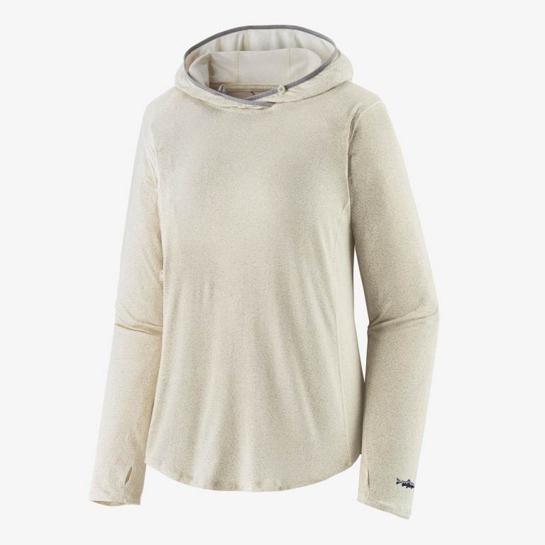 Sudadera Con Capucha Patagonia Tropic Comodidad Natural Sun UPF Mujer Beige | 43KpPeyE