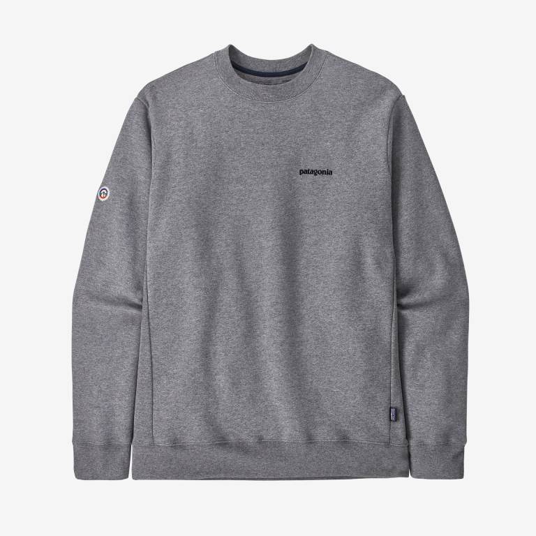 Sudaderas Patagonia Fitz Roy Icon Uprisal Crewneck Unisex Gravel | Cqh8Sjpe