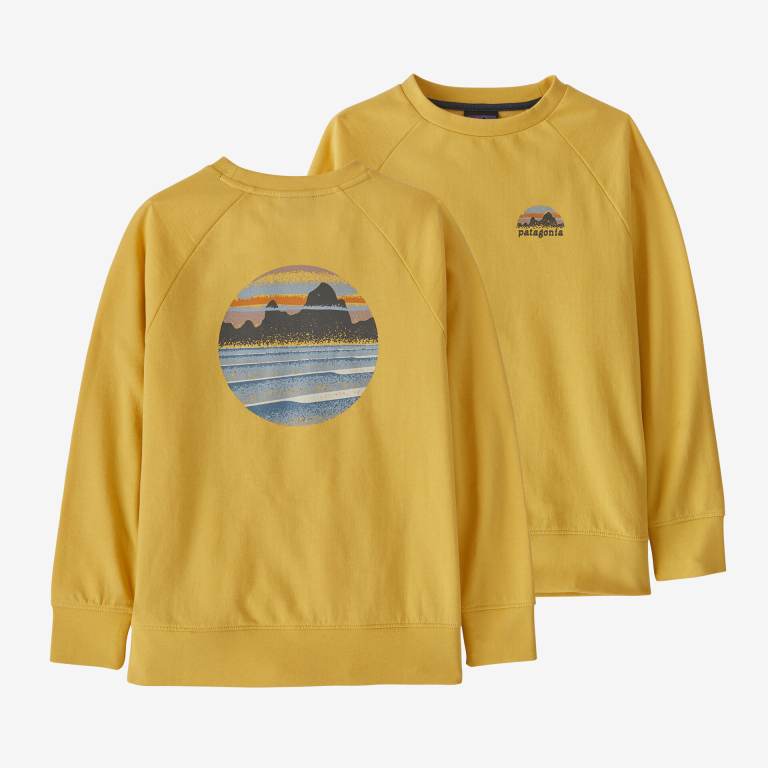 Sudaderas Patagonia Kids' Ligeros Crewneck Niños Amarillos | foWf91ol