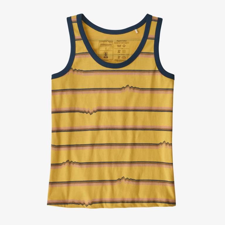 Tank Top Patagonia Ridge Rise Stripe Repeat Organic Mujer Stripes/Yellow | 43K3nGc9