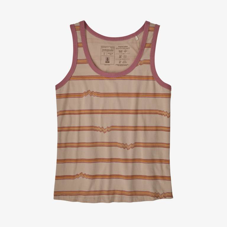 Tank Top Patagonia Ridge Rise Stripe Repeat Organic Mujer Stripes/Brown | 9mtDSfMU