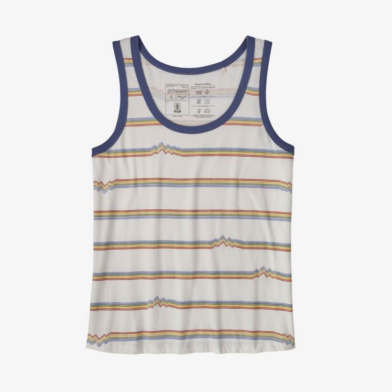 Tank Top Patagonia Ridge Rise Stripe Repeat Organic Mujer Stripes/White | c52aO7XF